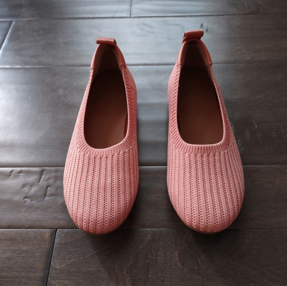 Everlane Day Glove ReKnit Ballet Flat Coral Pink - Picture 3 of 15